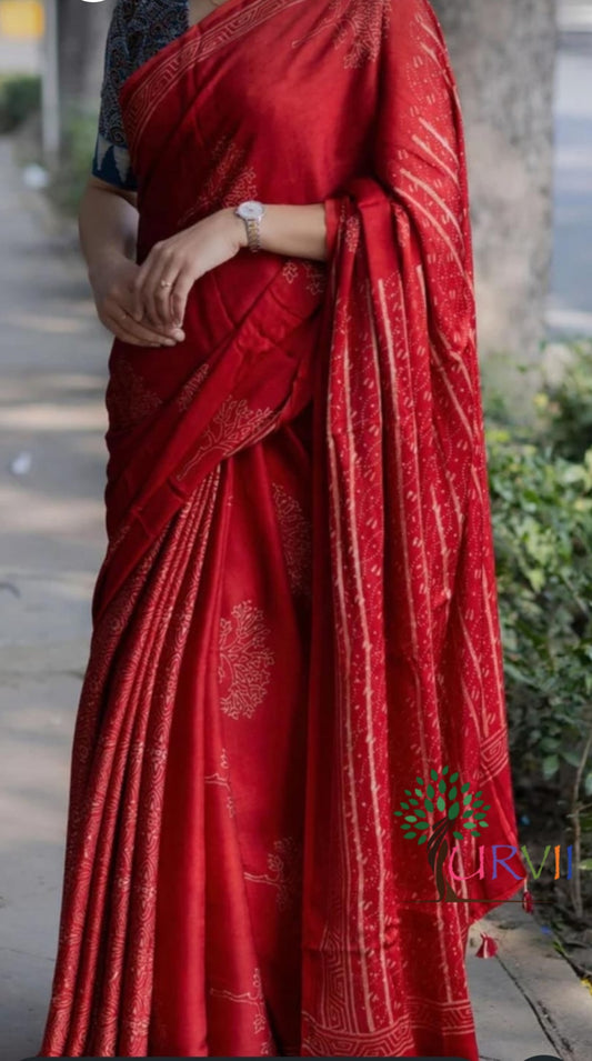 Ajrakh Printed Modal Silk