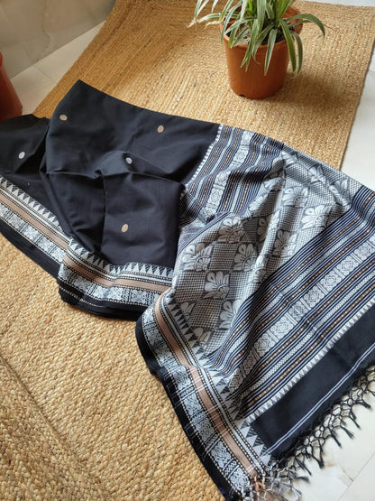 Handspun charkha khadi saree