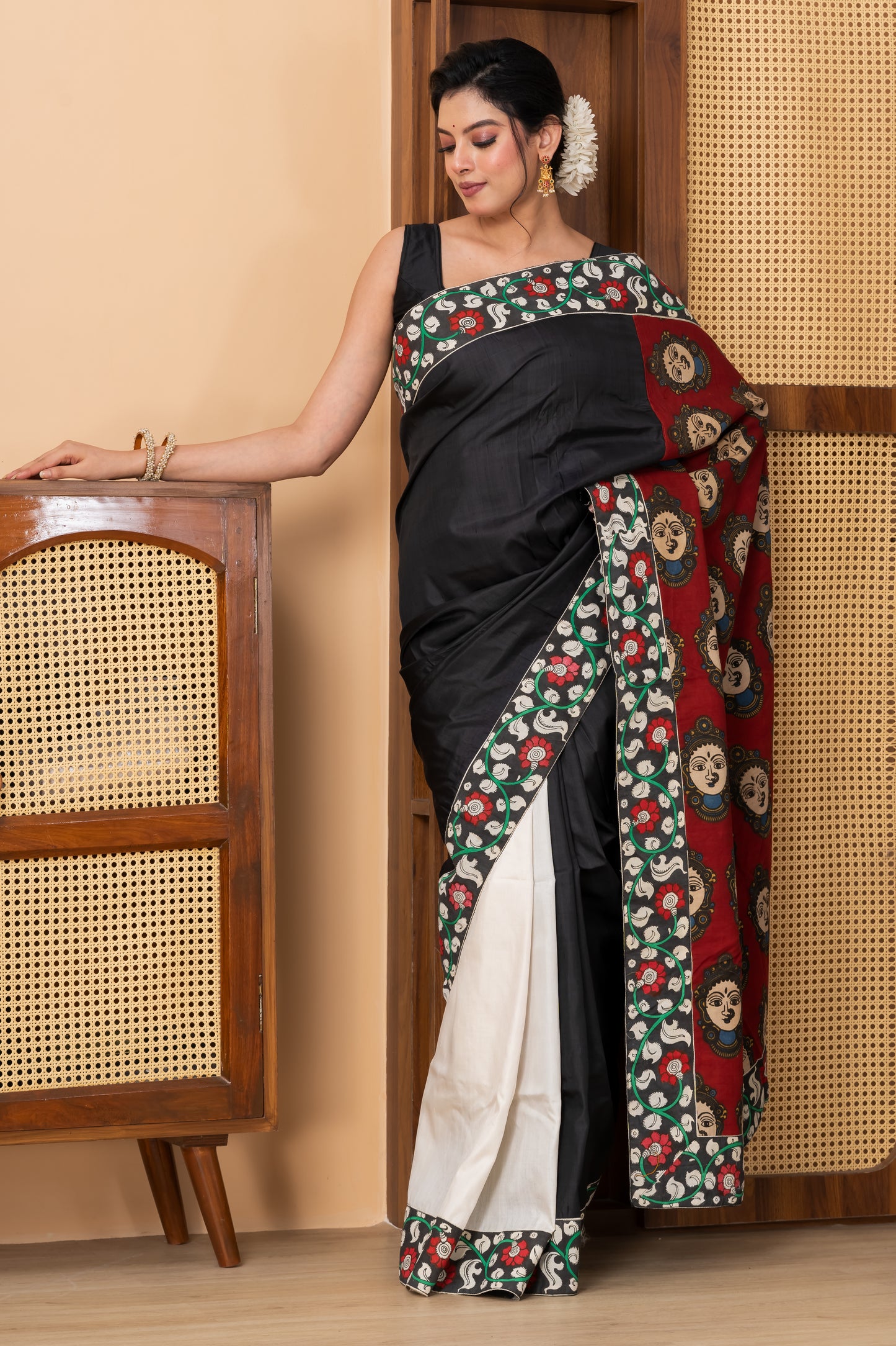 Half n half pure silk saree