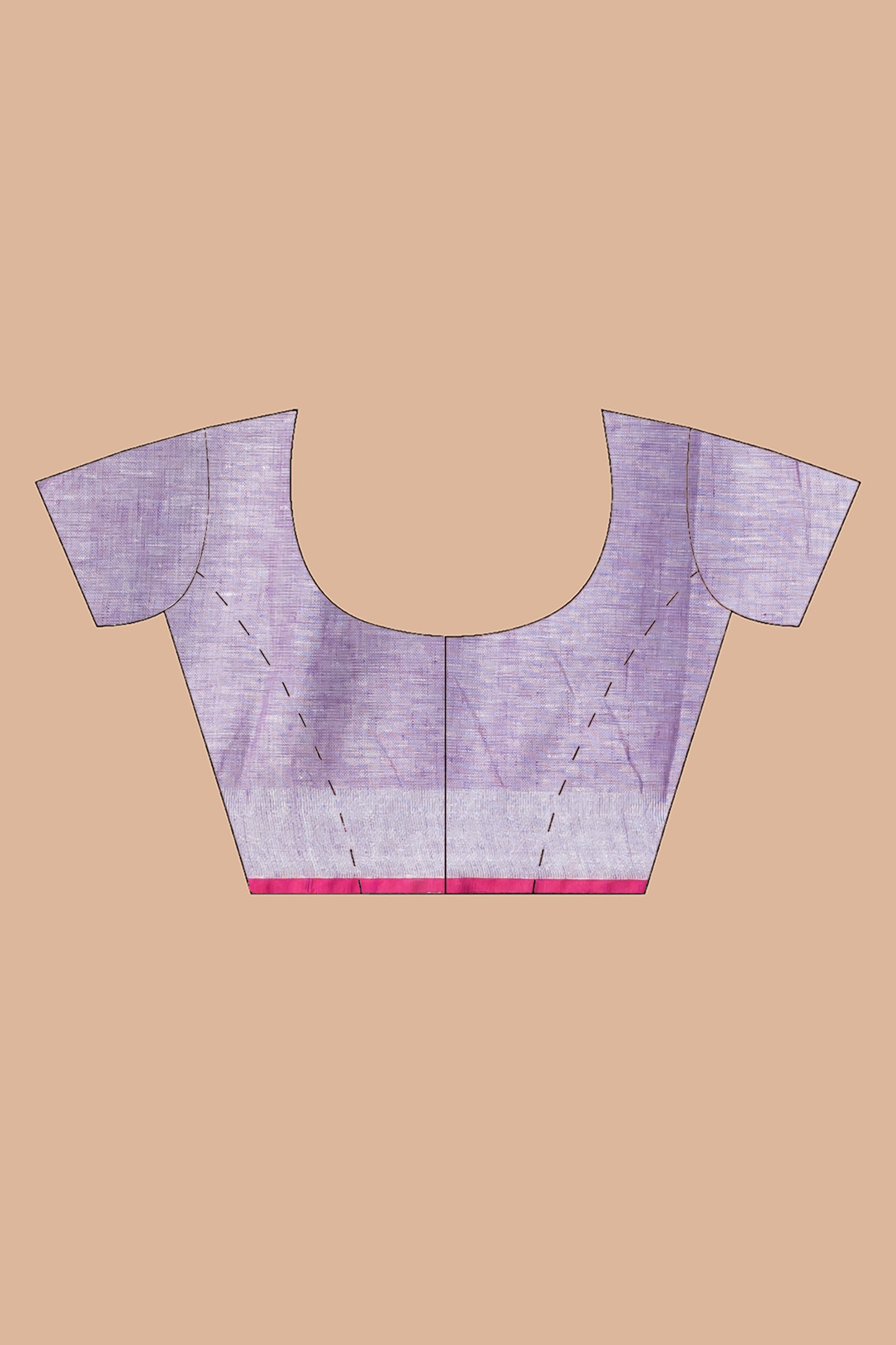 Lavender pure linen saree