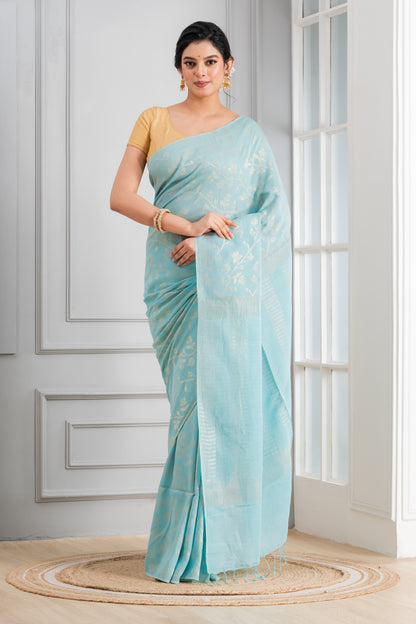 Jamdani Cotton Linen Saree
