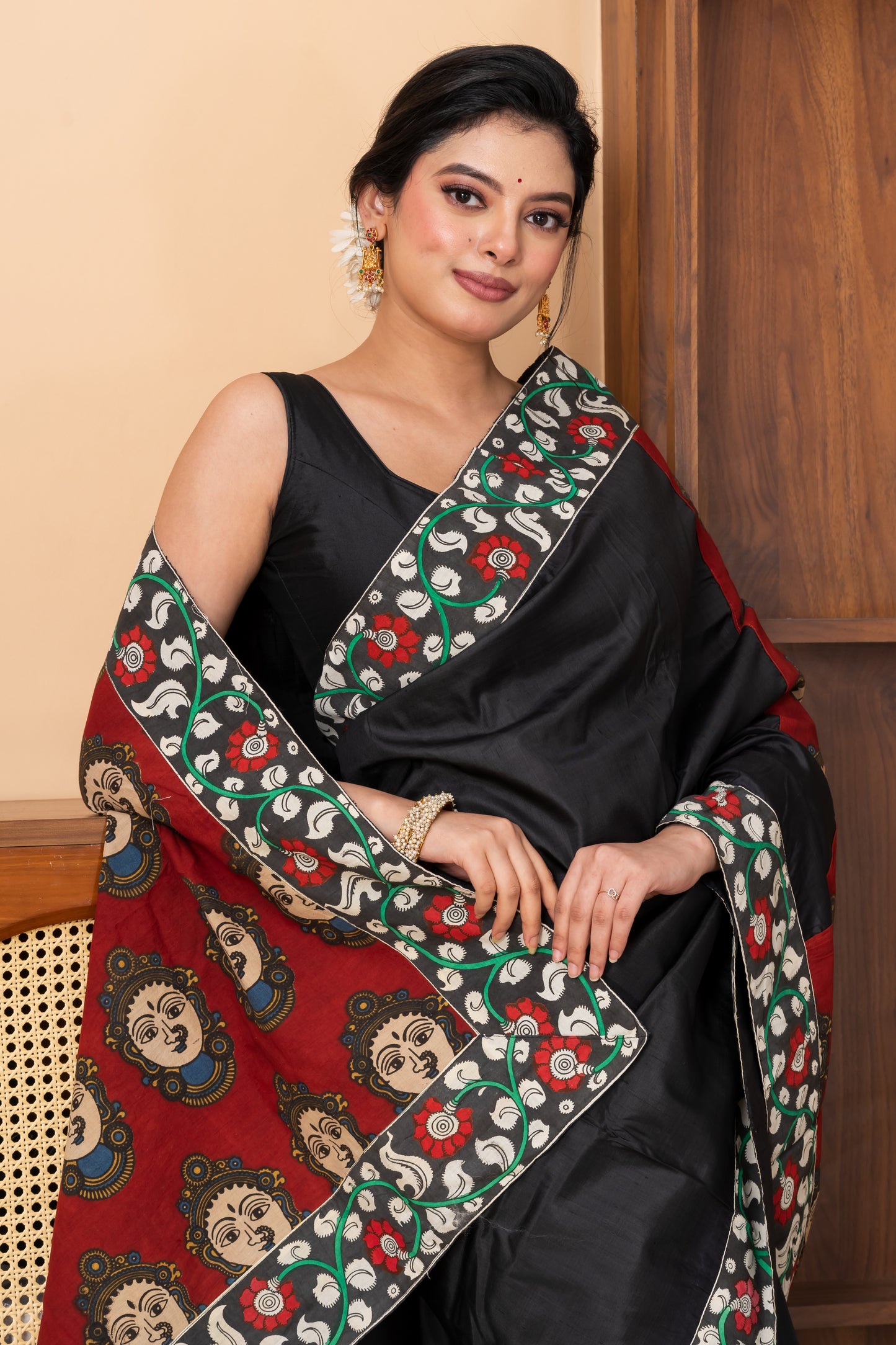 Half n half pure silk saree