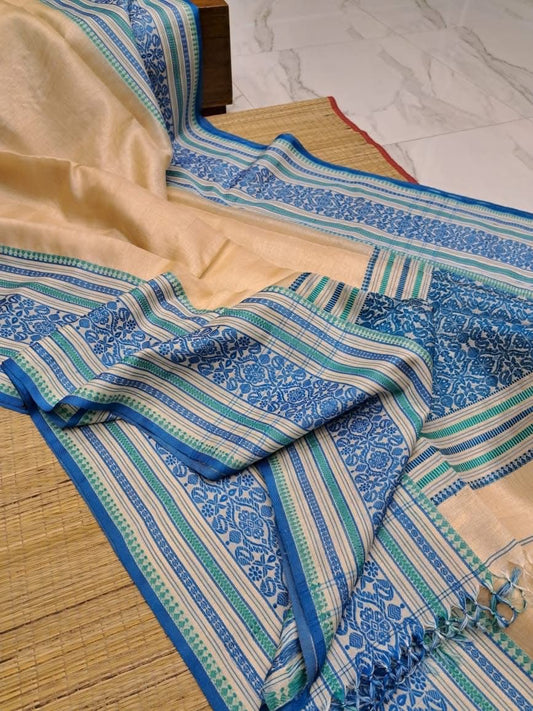 Tussar Jamdani saree