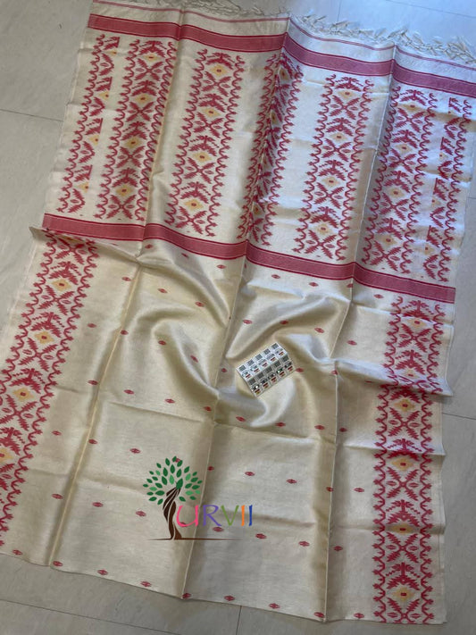 Tussar Jamdani saree