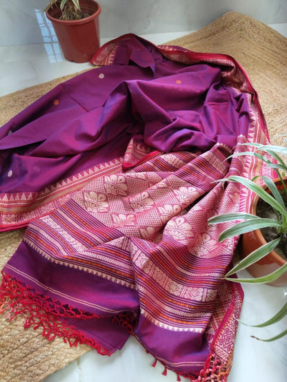 Handspun charkha khadi saree