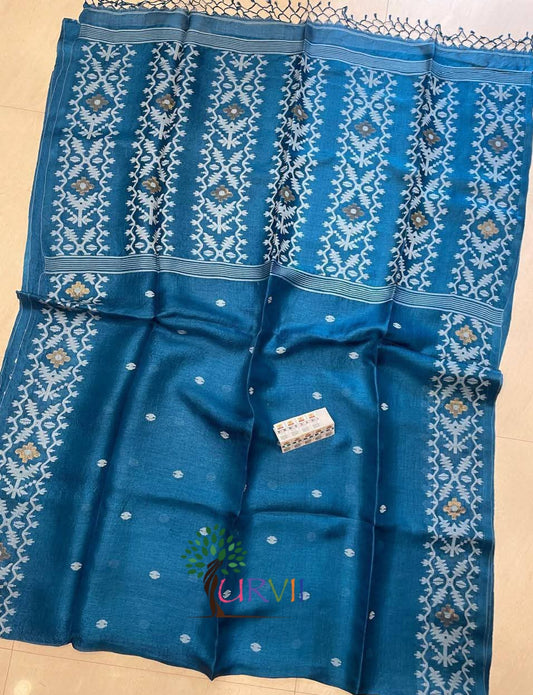 Tussar Jamdani saree