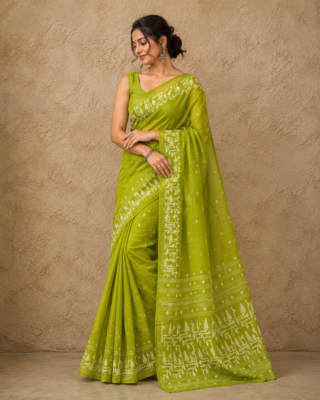 Handloom cotton jamdanis
