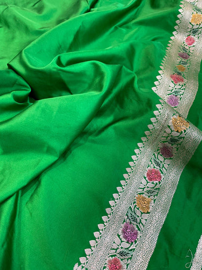 Green mashru Banarasi silk saree