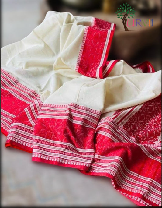 JAMDANI RAAG...Handwoven tussar jamdanis