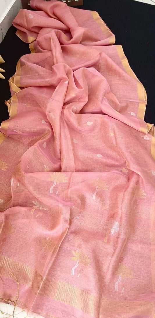 Tissue Linen Sarees
