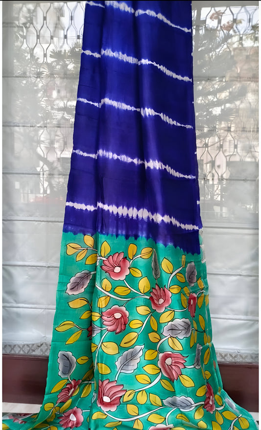 Tie n Dye tussar saree