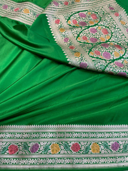 Green mashru Banarasi silk saree