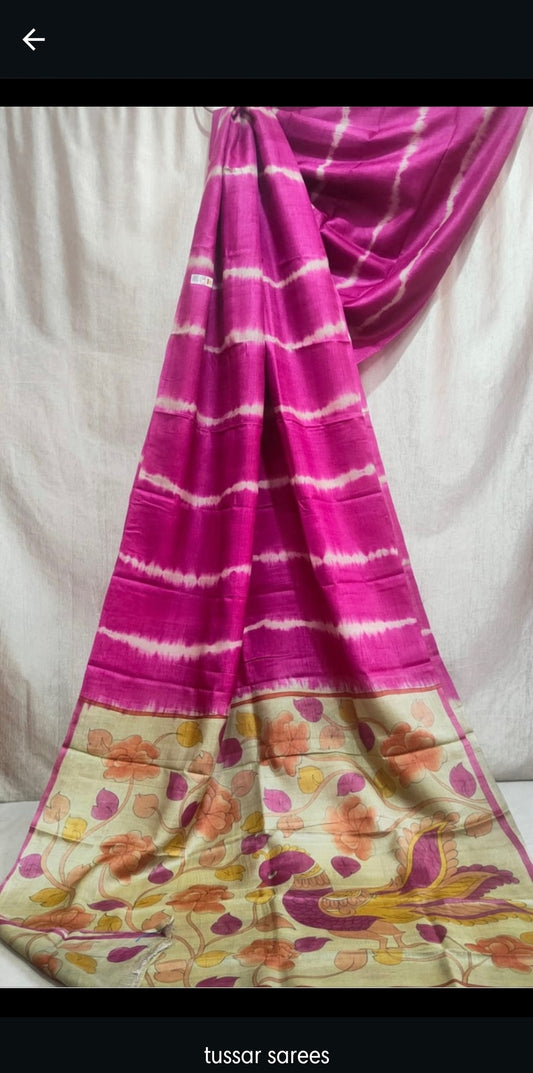 Tie n Dye tussar saree