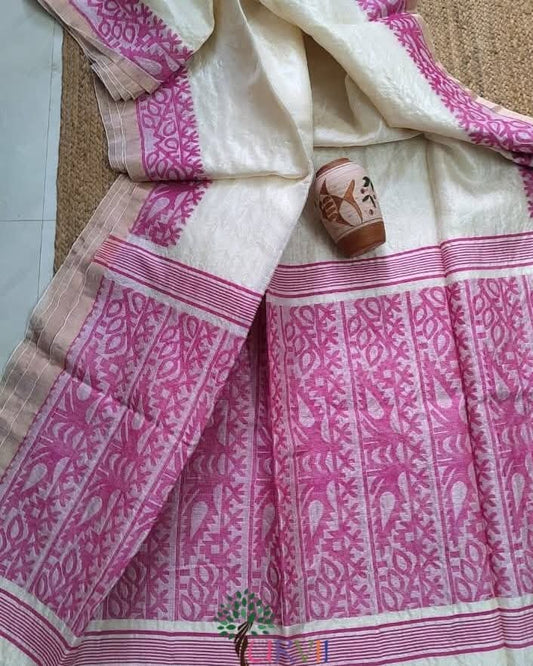 Tussar Jamdani saree
