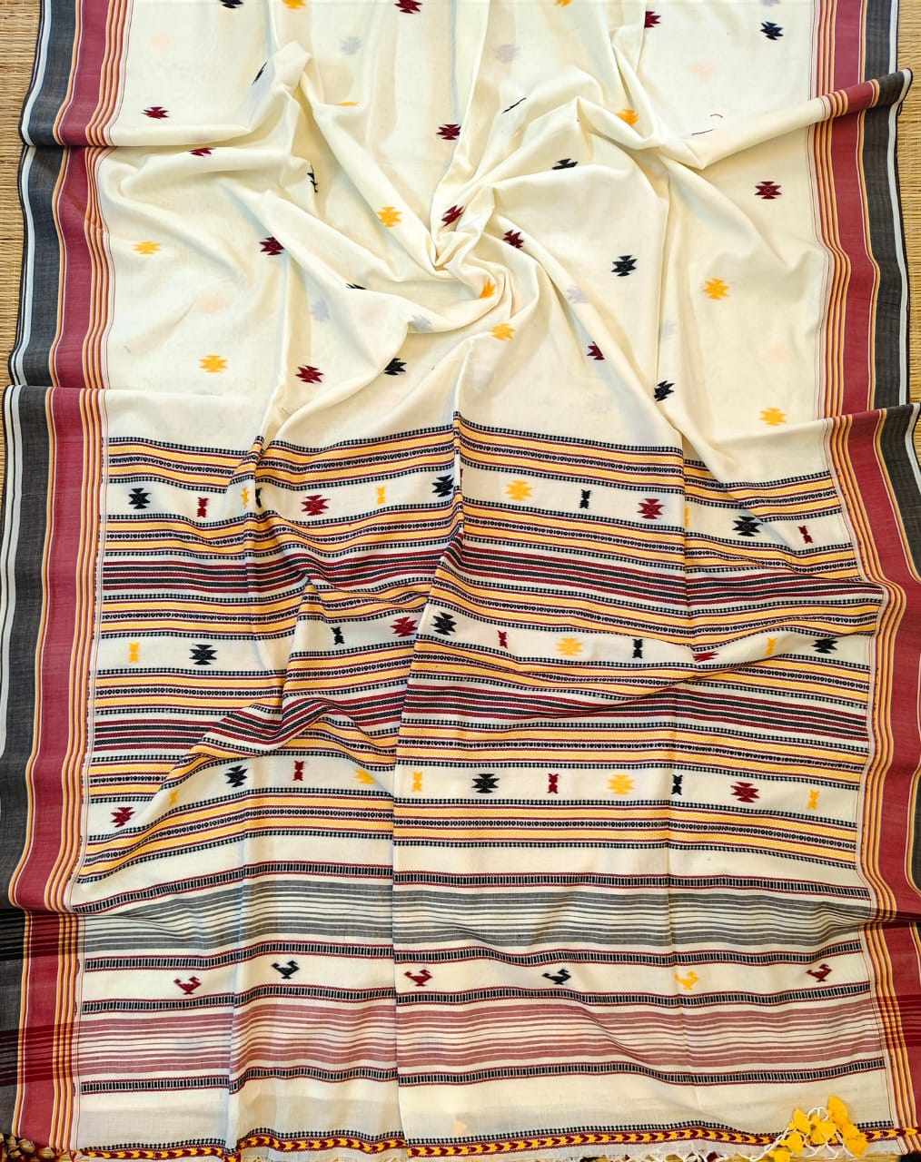 Handspun bhujoudi cotton saree