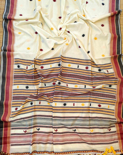 Handspun bhujoudi cotton saree