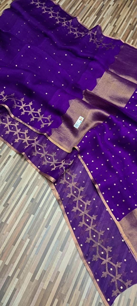 Vibrant Purple Resham Silk